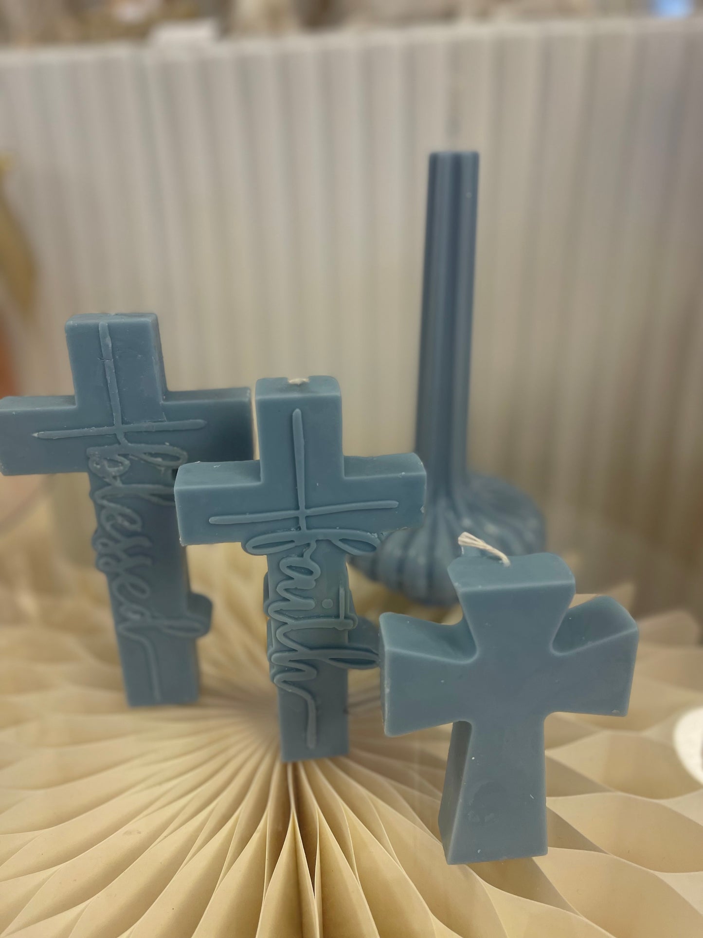 Crucifix 'Blessed' Candle 