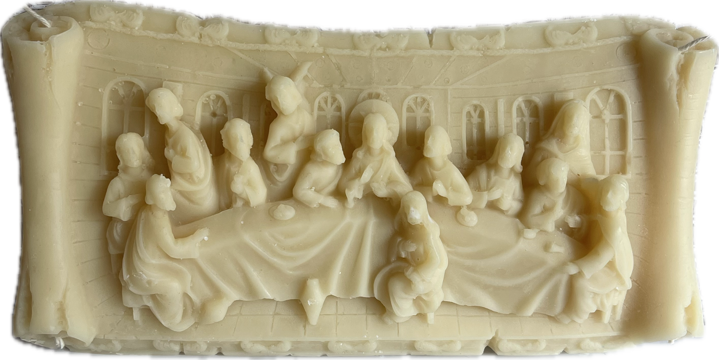 Beeswax Last Supper Candle/Stand