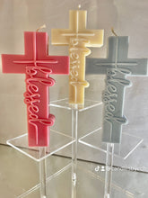 Load image into Gallery viewer, Crucifix 'Blessed' Candle 