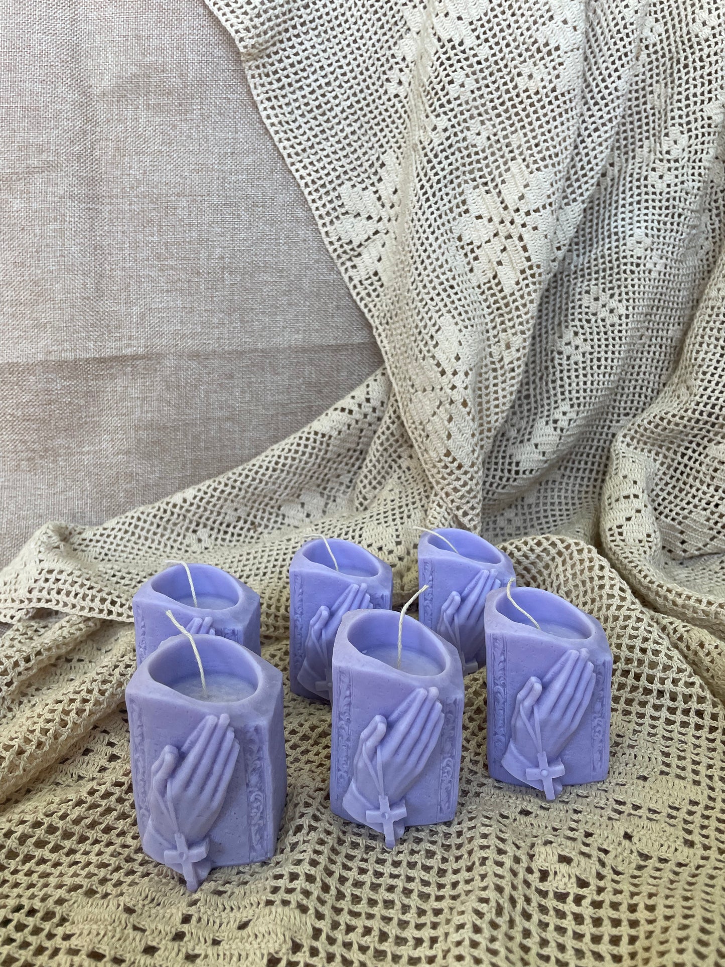 Praying Hands Cube Candle