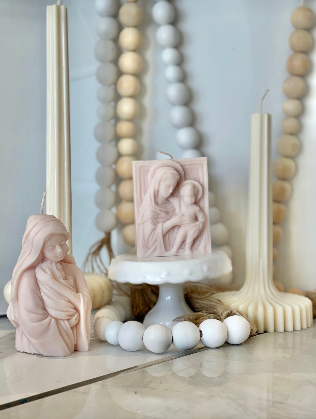 Mary Jesus Frame Candle