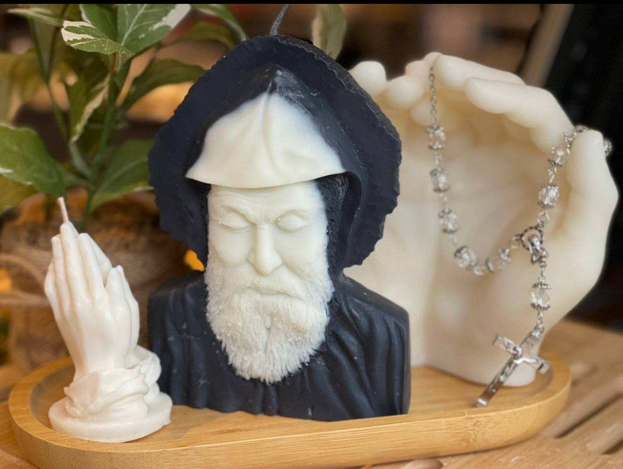 St Charbel Halo Candle 2-Tone