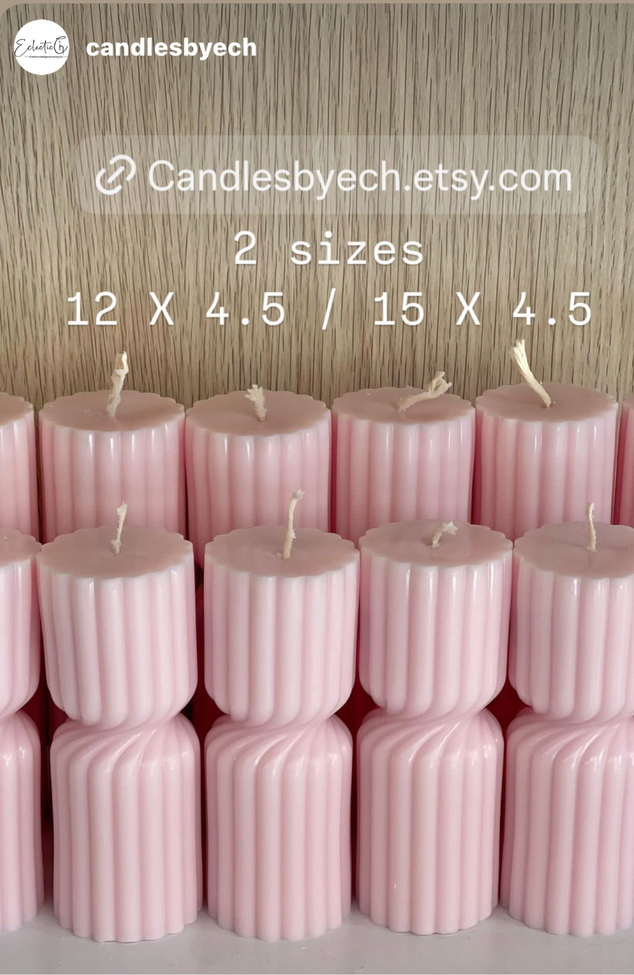 Twisted Hourglass Pillar Candle