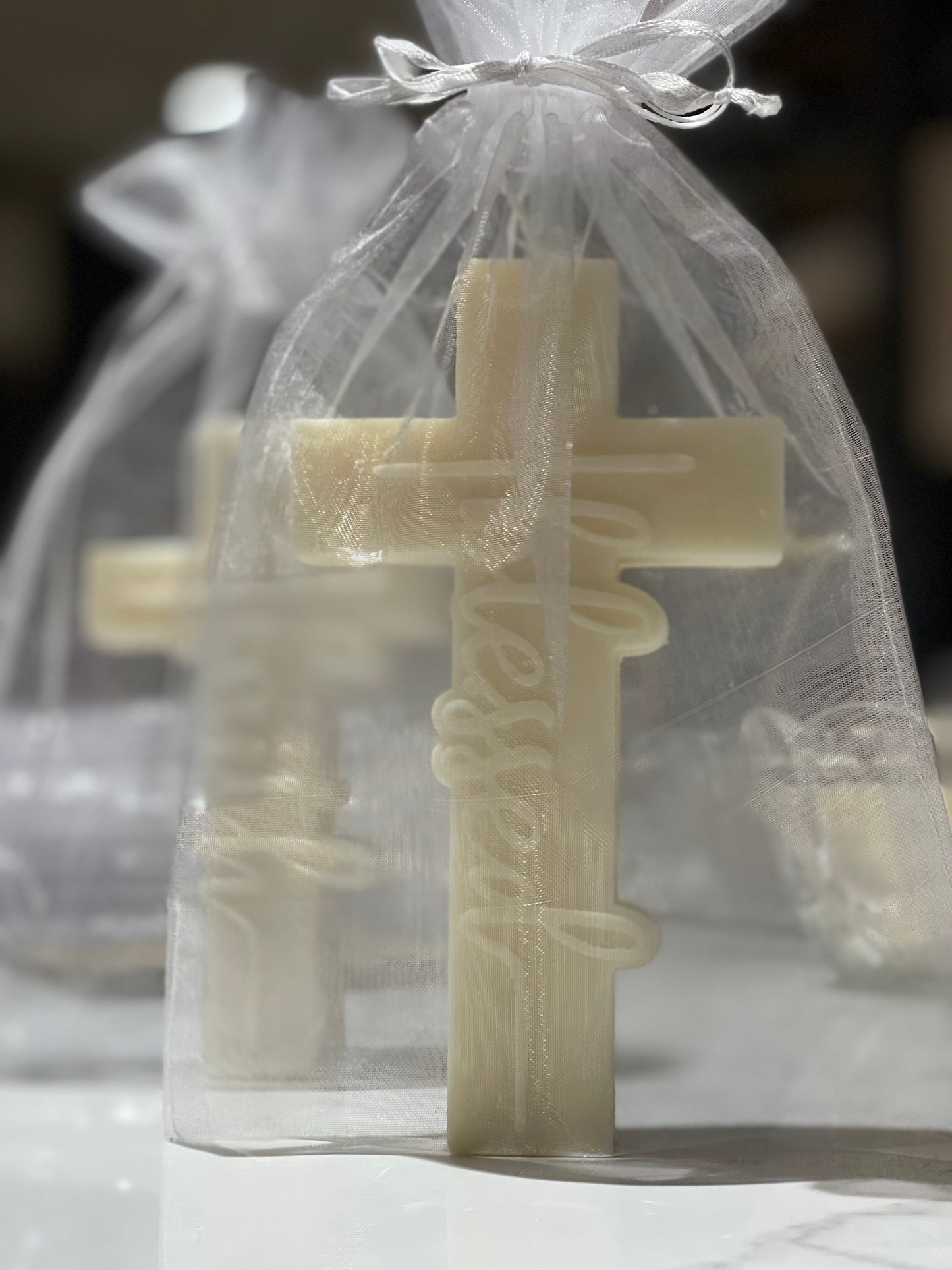 Crucifix 'Blessed' Candle ￼