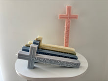 Load image into Gallery viewer, Cross Candle ‘Thankful, grateful, blessed’
