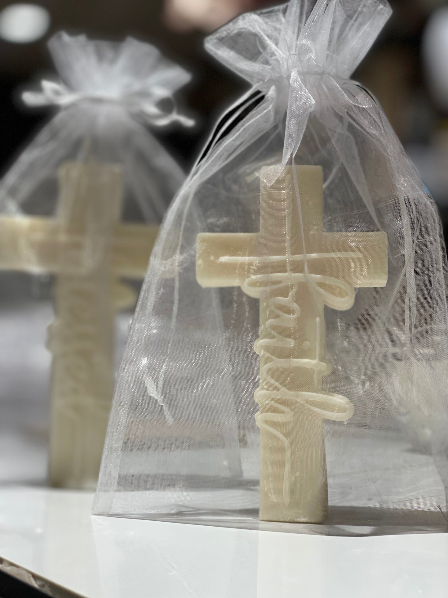 Crucifix 'Blessed' Candle ￼