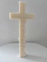 Load image into Gallery viewer, Cross Candle ‘In God, I trust’
