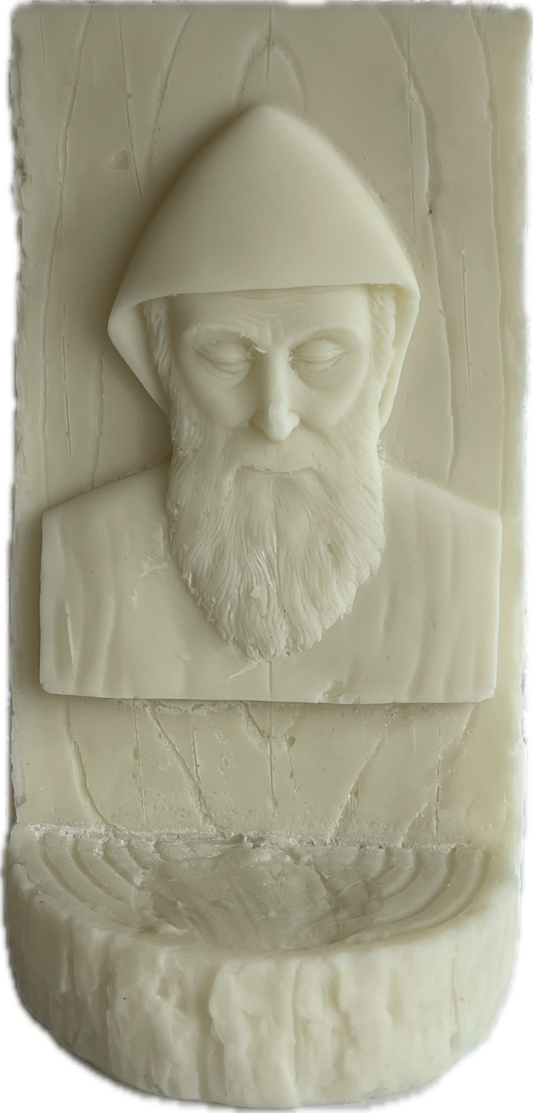 St Charbel Wood Grain Candle