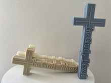 Load image into Gallery viewer, Cross Candle ‘In God, I trust’
