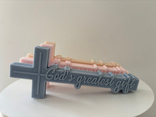 Load image into Gallery viewer, Cross Candle ‘God’s greatest gift’
