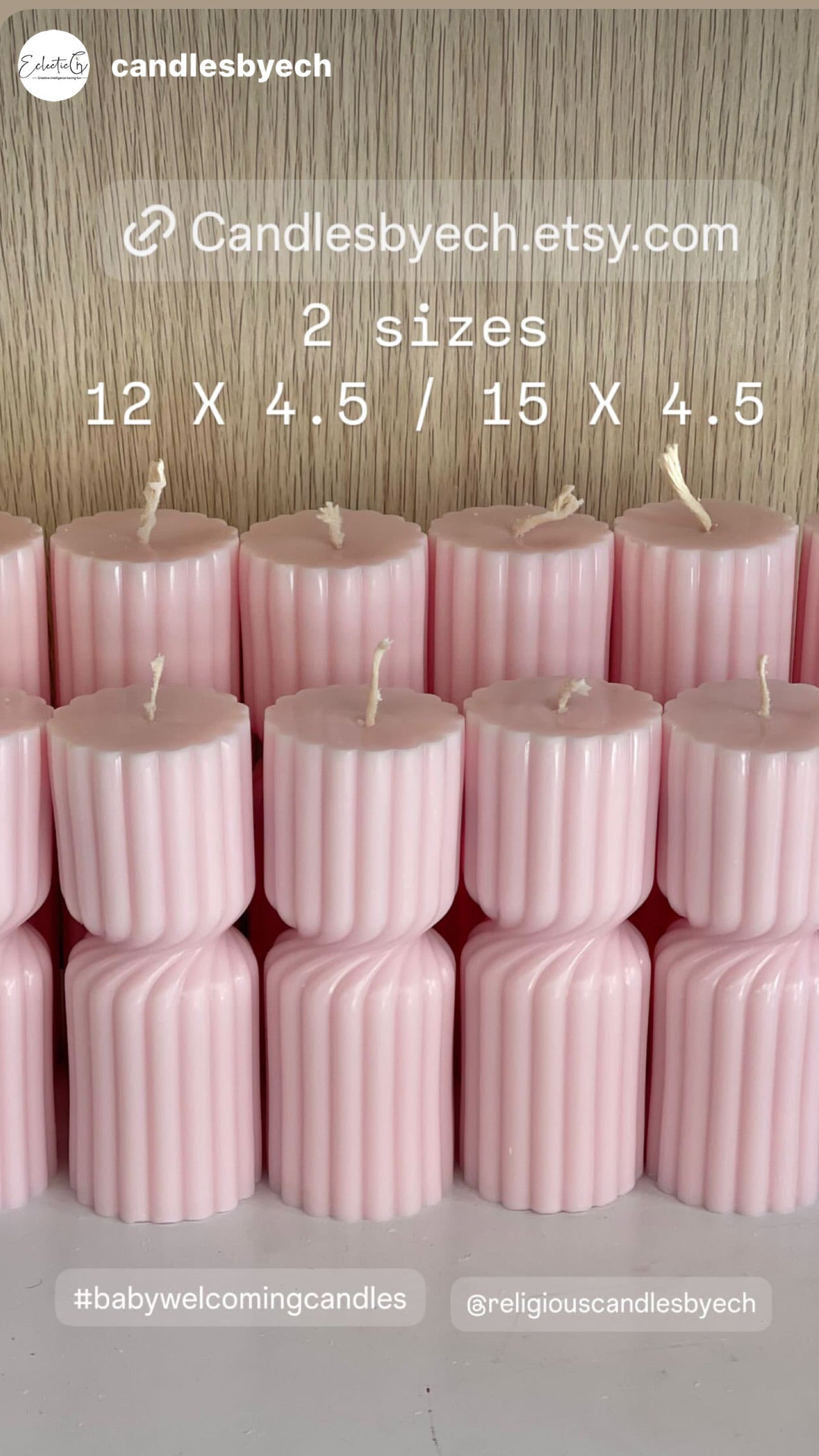 Twisted Hourglass Pillar Candle