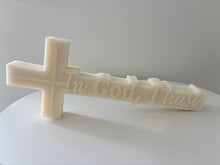 Load image into Gallery viewer, Cross Candle ‘In God, I trust’
