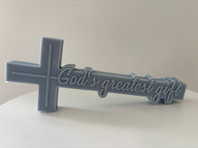 Load image into Gallery viewer, Cross Candle ‘God’s greatest gift’
