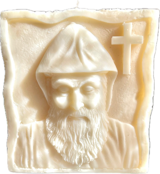 St Charbel Plaque Candle