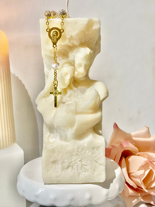 Holy Family Stone Candle