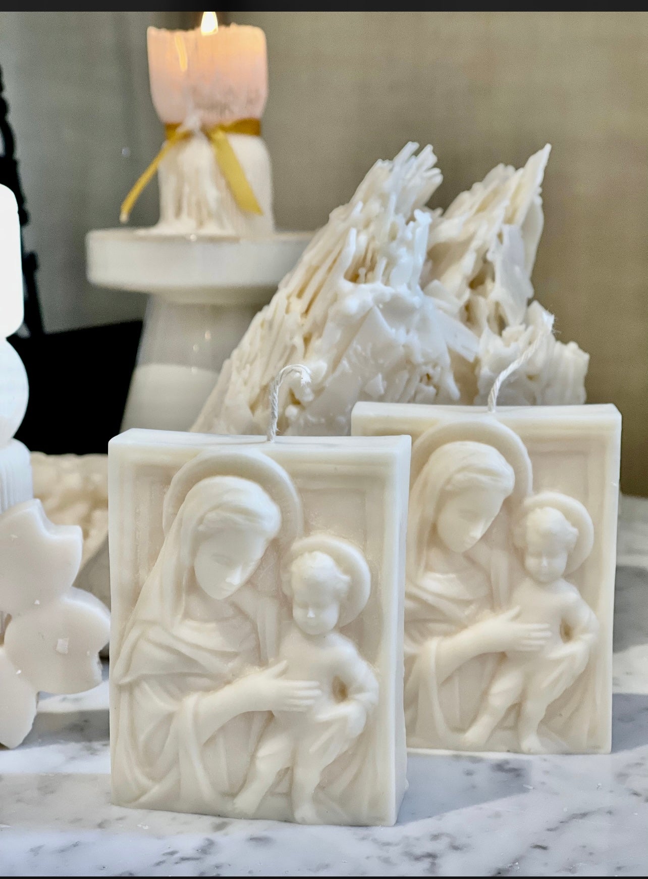 Mary Jesus Frame Candle