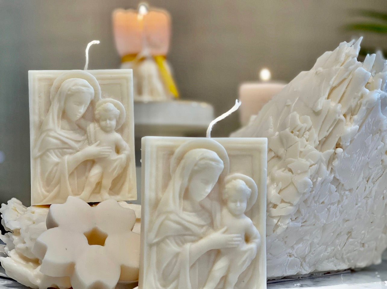 Mary Jesus Frame Candle