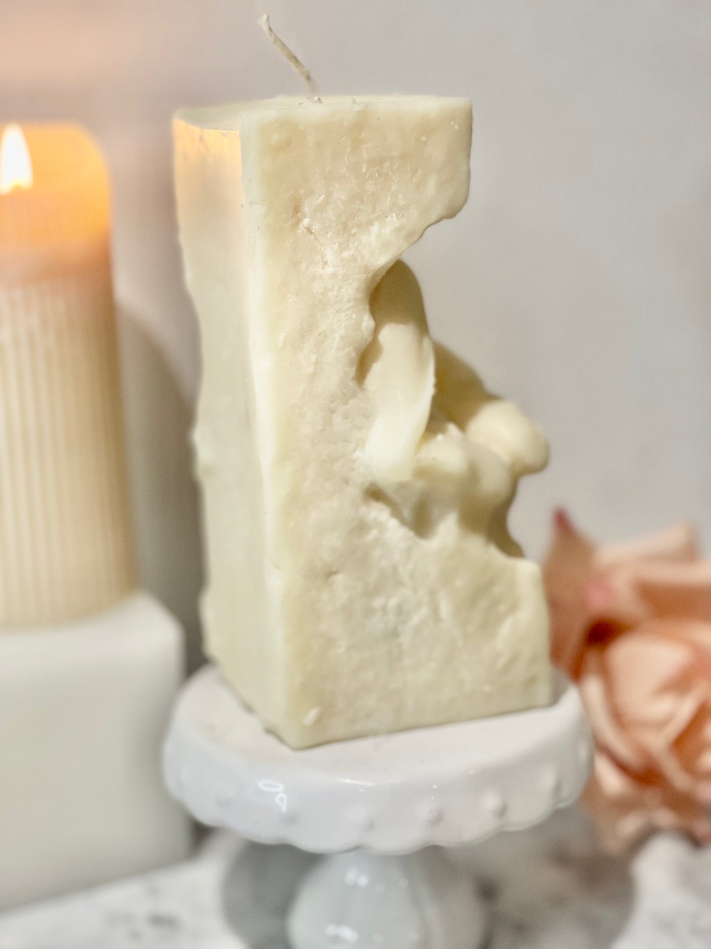 Holy Family Stone Candle