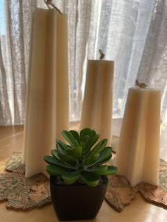 Star Tapered Pillar Candle - Medium