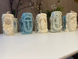 3D Religious Pillar Candle Collection (5 pcs)