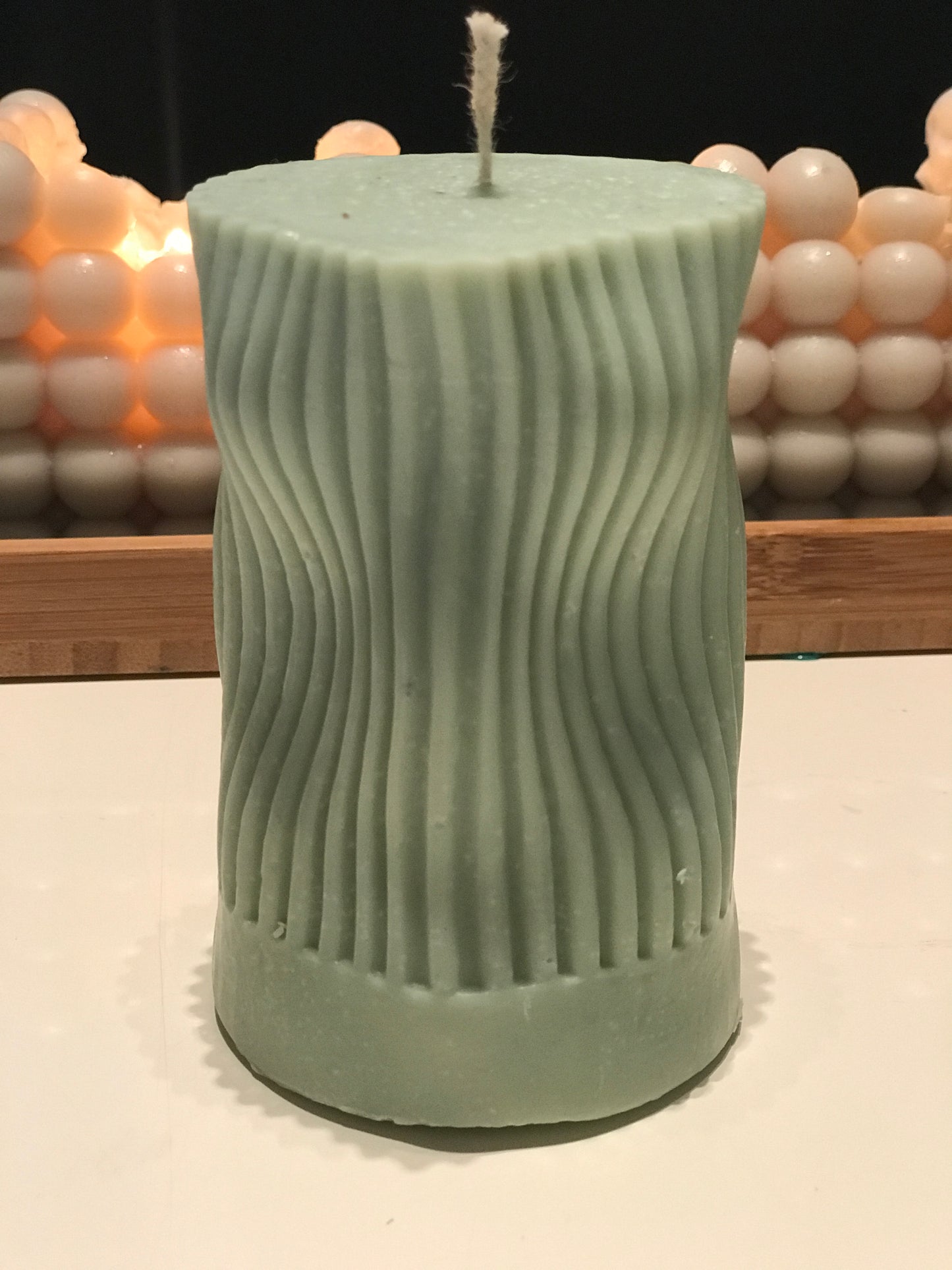 Wavy Pillar Candle