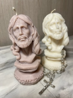 Jesus Sculptured Head Candle