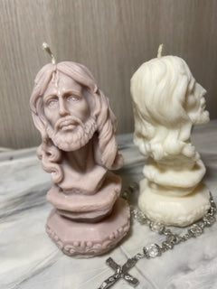 Jesus Sculptured Head Candle