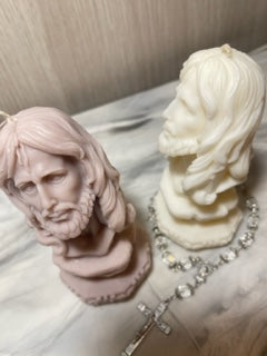 Jesus Sculptured Head Candle