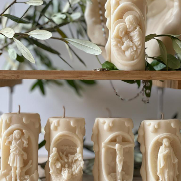 Holy Family 3D Pillar Candle
