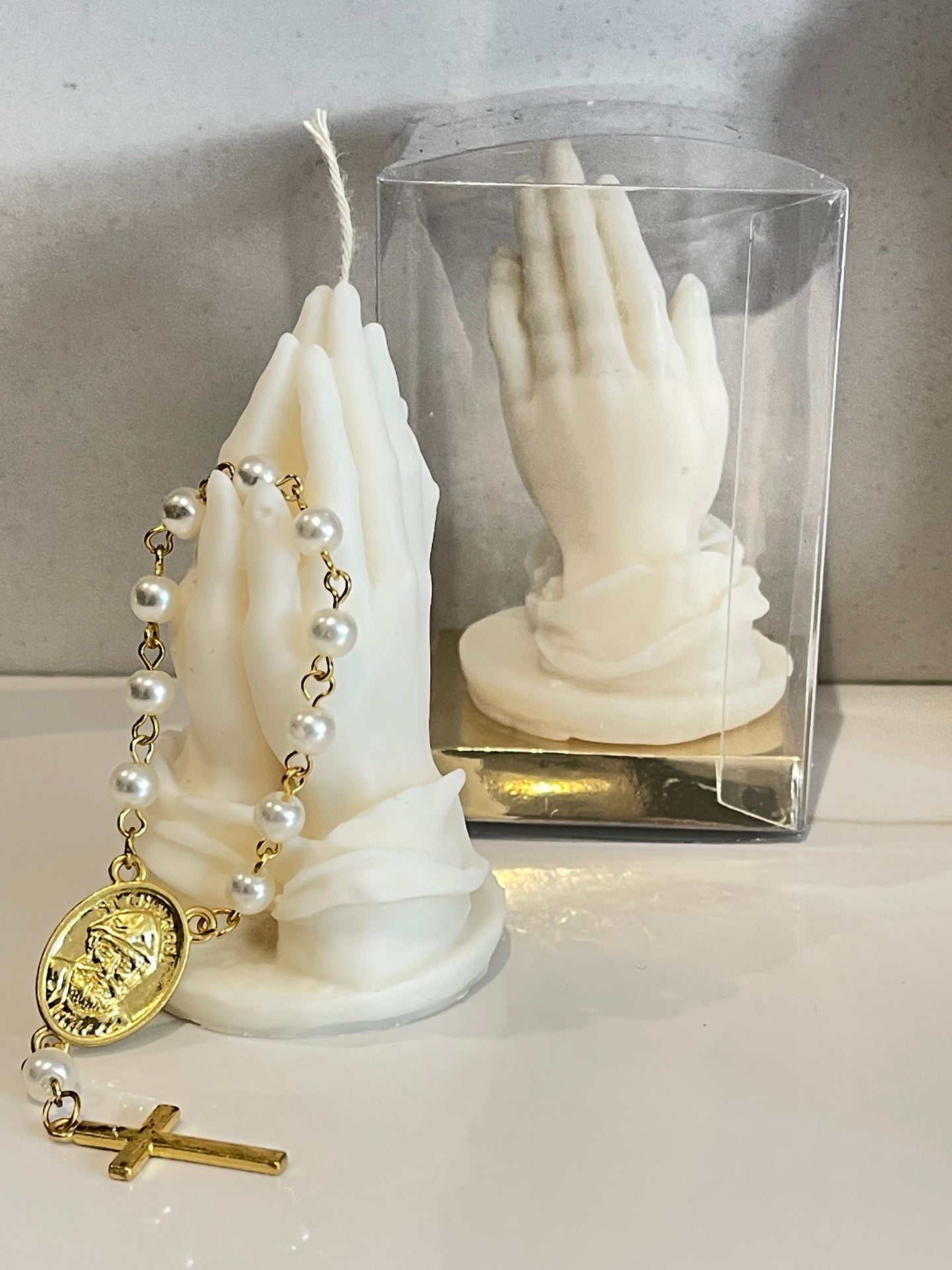 Praying Hands Candle