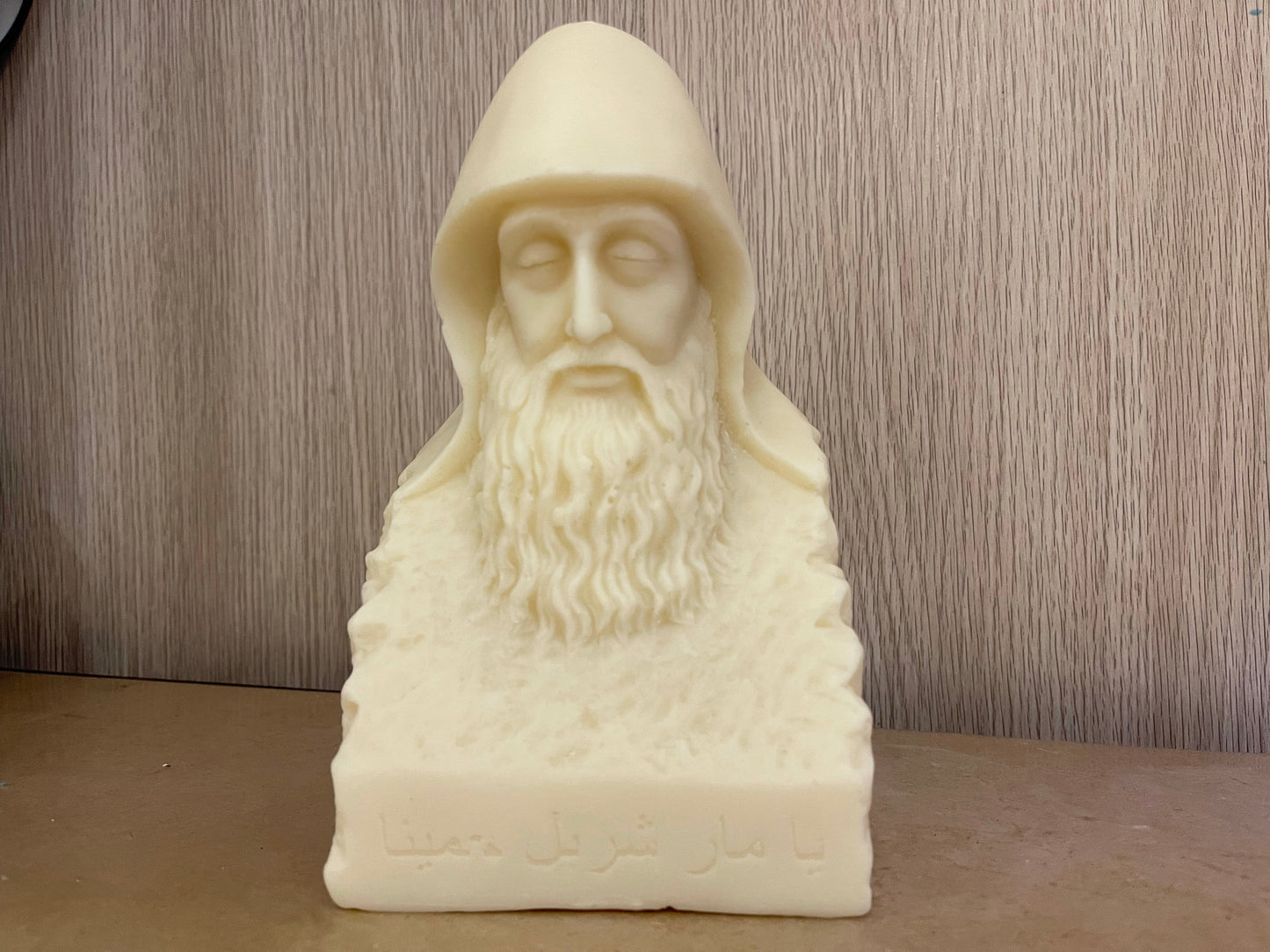 St Charbel Protect Us Candle