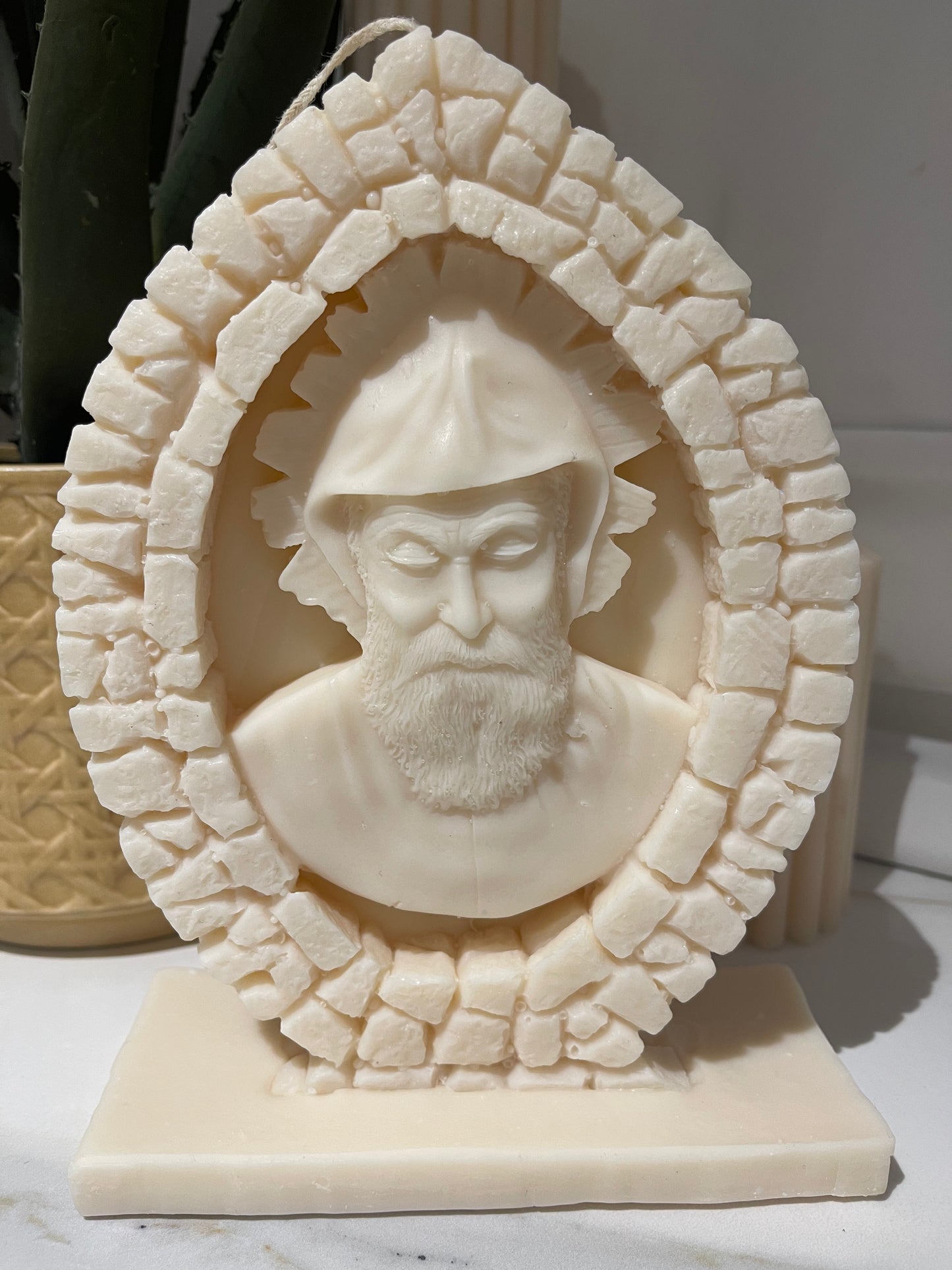 St Charbel Brick Frame Candle
