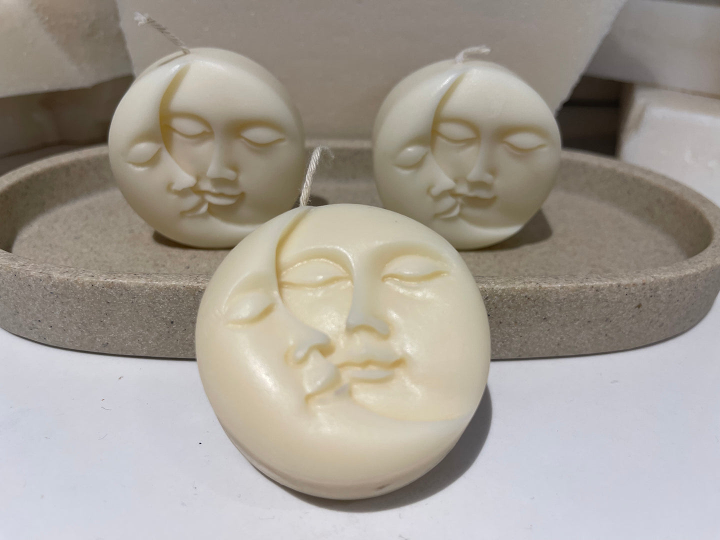 Sun/Moon Face Candle