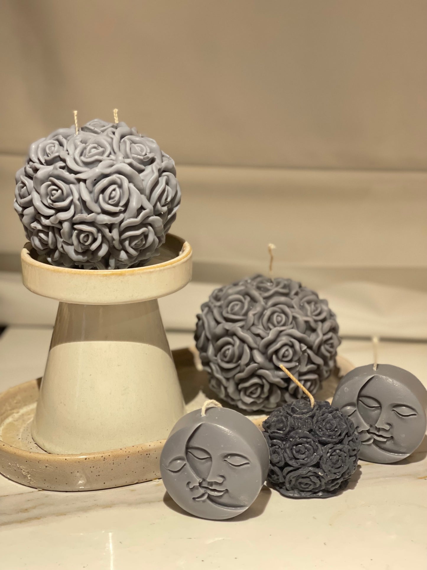 Rose Ball Candle - Large