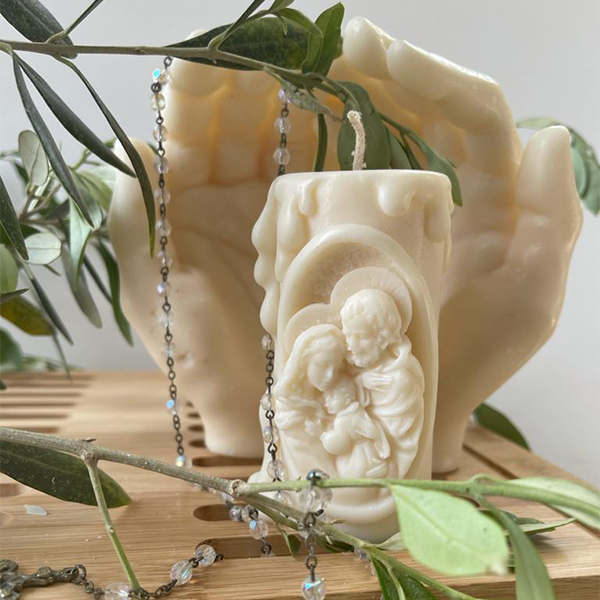 Holy Family 3D Pillar Candle